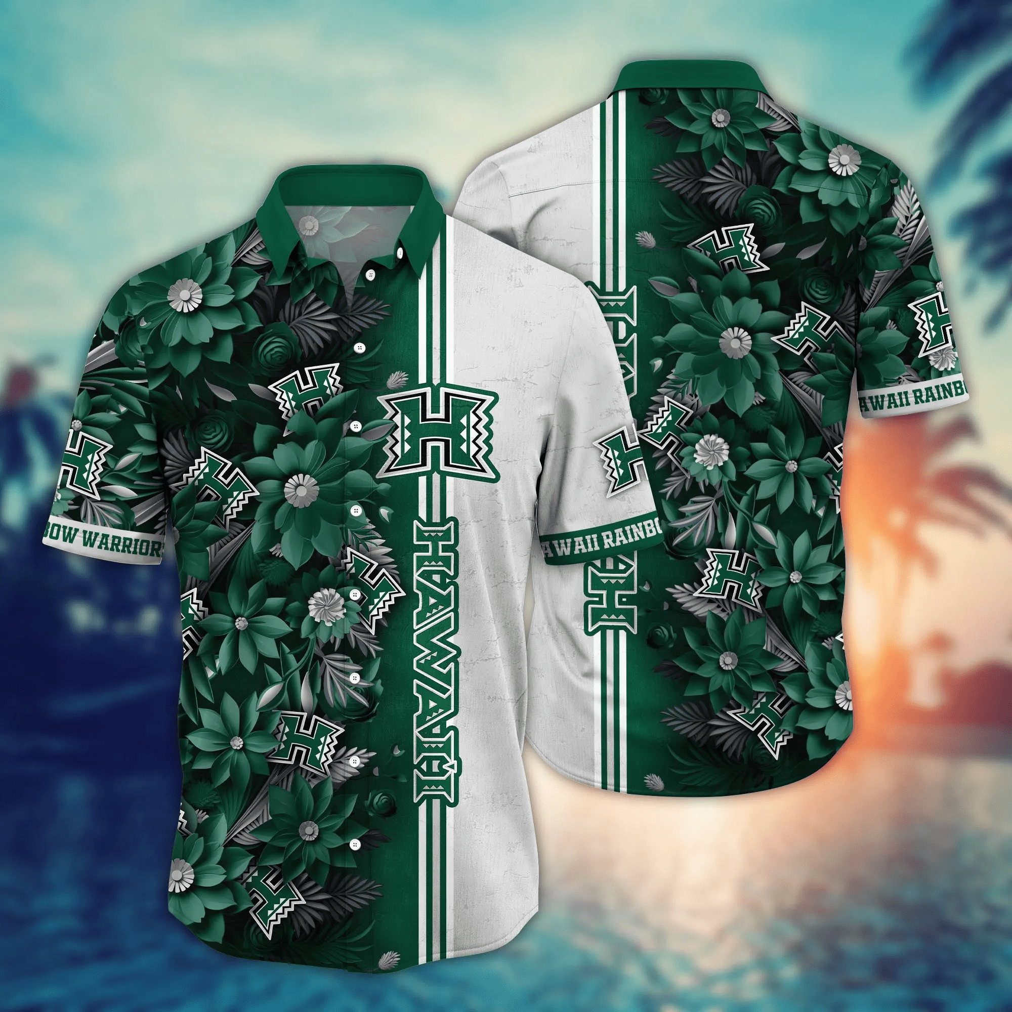 Hawaii Rainbow Warriors NCAA Hawaiian Shirt Custom Warm Days Aloha Shirt Hawaii Rainbow Warriors NCAA Hawaiian Shirt Custom Warm Days Aloha Shirt