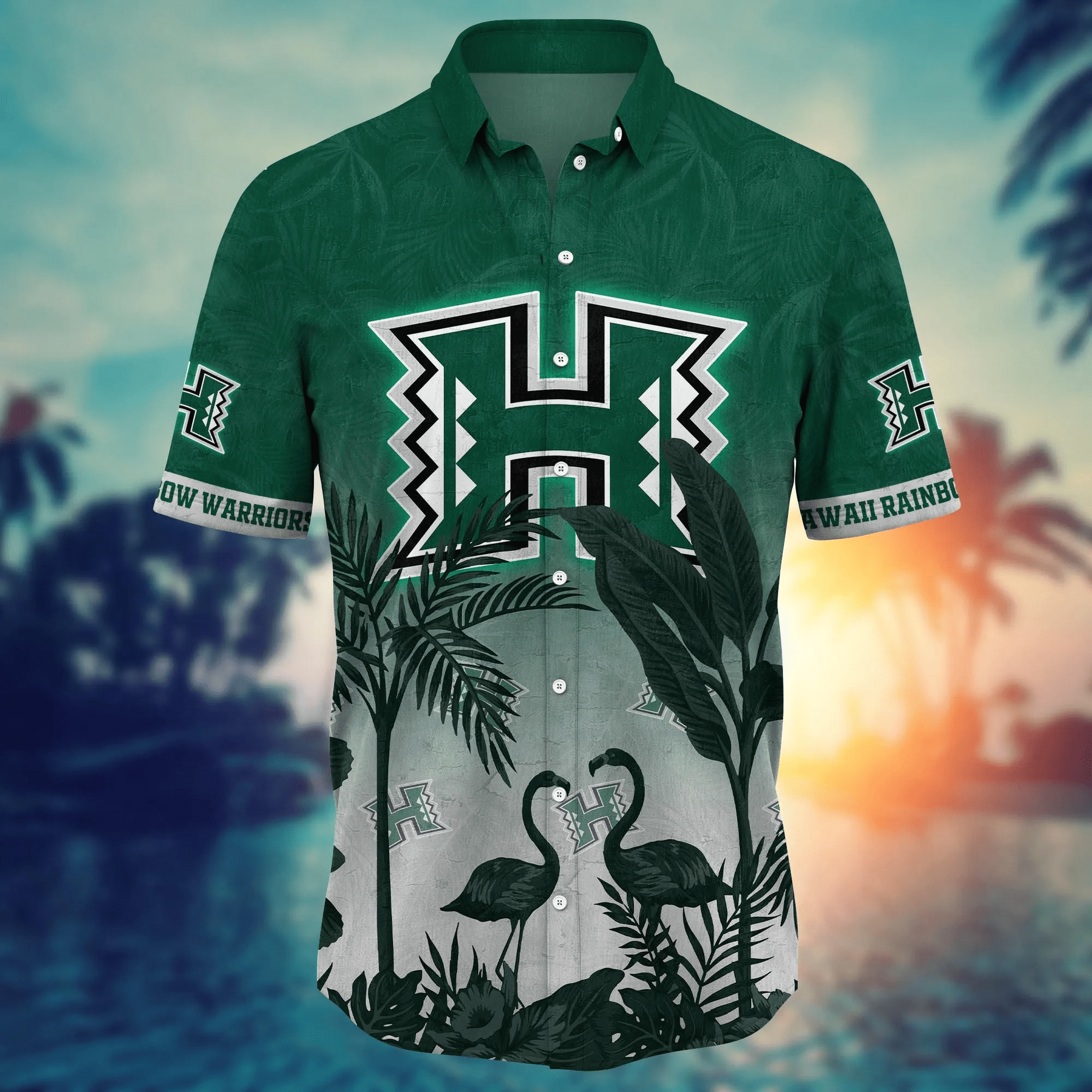 Hawaii Rainbow Warriors NCAA Hawaiian Shirt Evening Strollstime Aloha Shirt