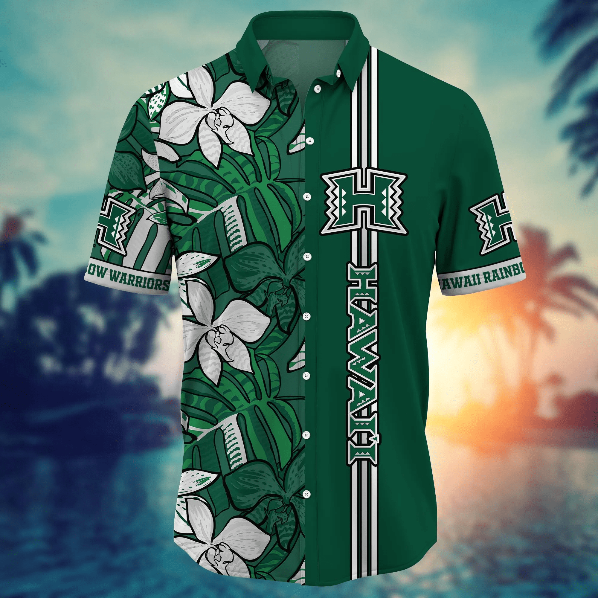 Hawaii Rainbow Warriors NCAA Hawaiian Shirt Garden Parties Aloha Shirt