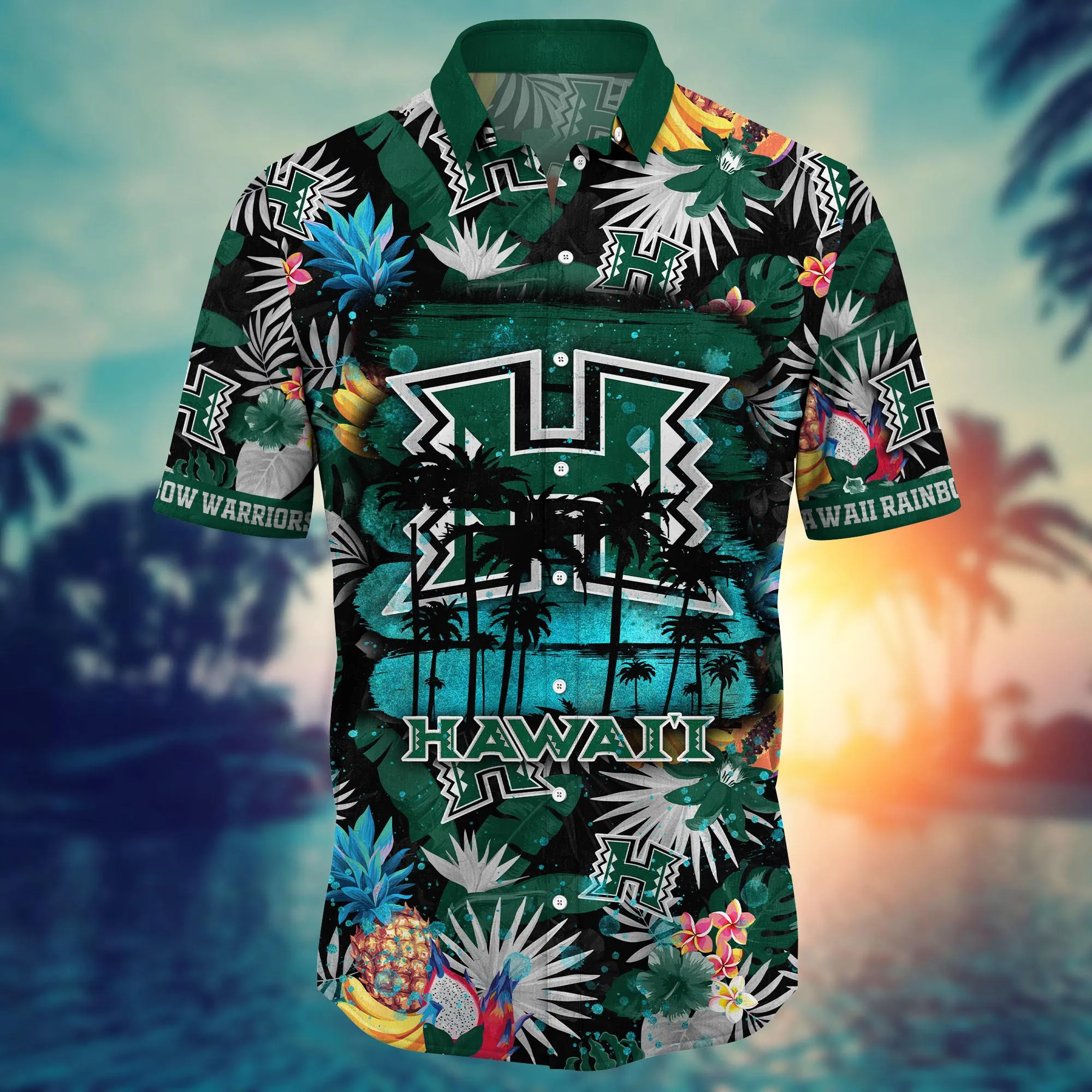 Hawaii Rainbow Warriors NCAA Hawaiian Shirt Ice-Cold Drinkstime Aloha Shirt