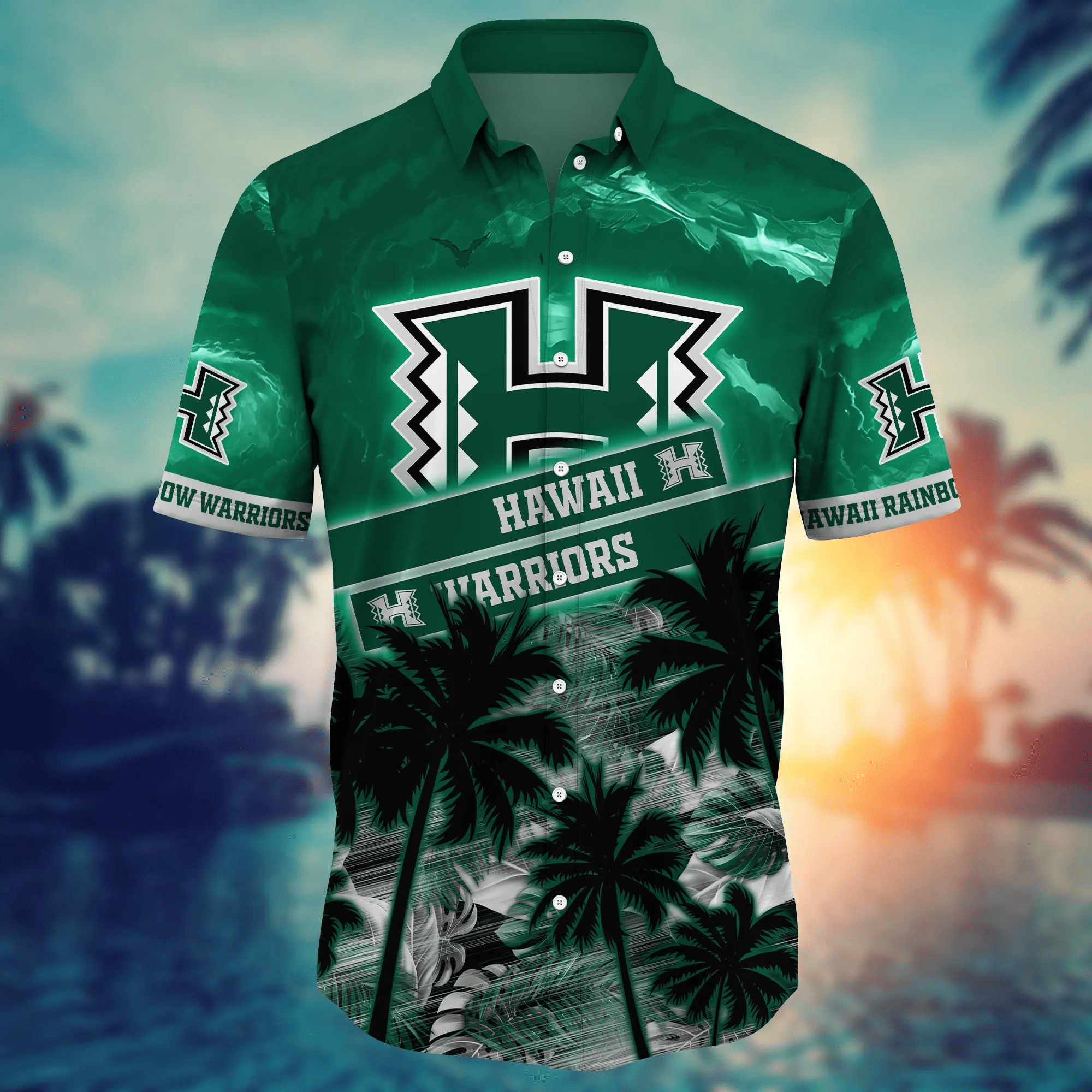 Hawaii Rainbow Warriors NCAA Hawaiian Shirt Sun-Drenched Aloha Shirt