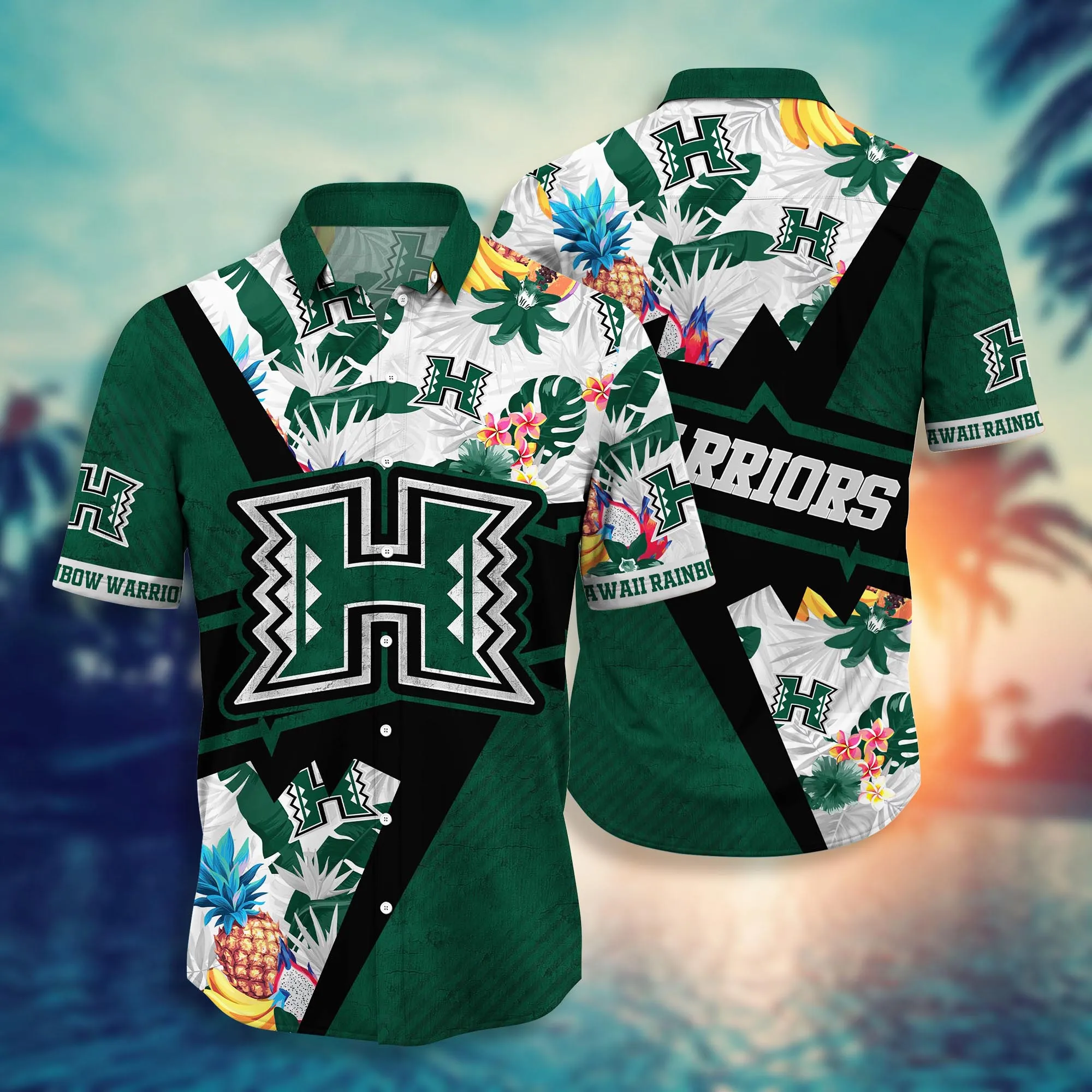 Hawaii Rainbow Warriors NCAA Hawaiian Shirt Sun Rays Aloha Shirt Hawaii Rainbow Warriors NCAA Hawaiian Shirt Sun Rays Aloha Shirt