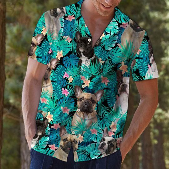 Hawaii Shirt ? French Bulldog Tropical Short Sleeve Hawaiian Aloha Shirt