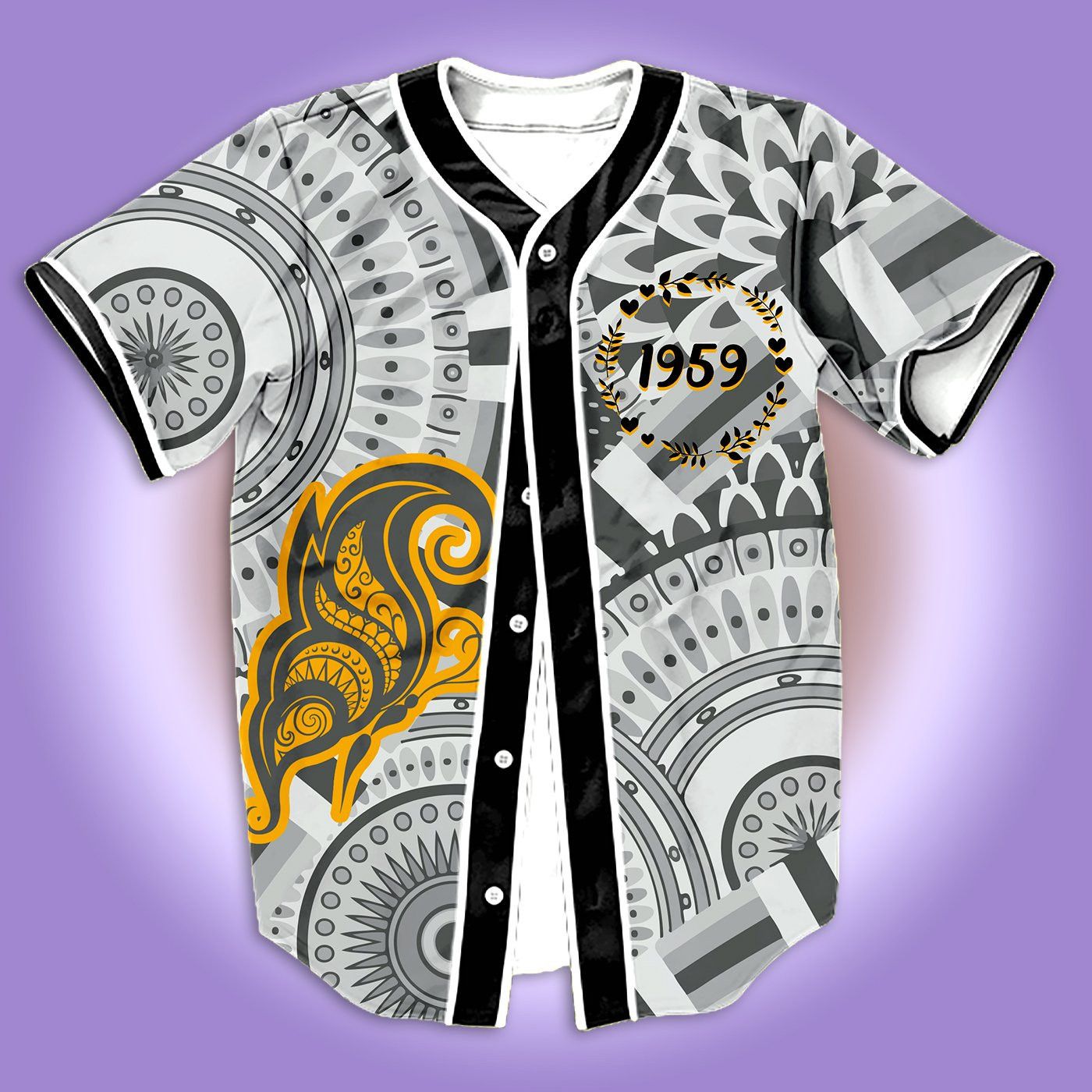 Hawaiian 1959 Baseball Tee Jersey Shirt Printed 3D