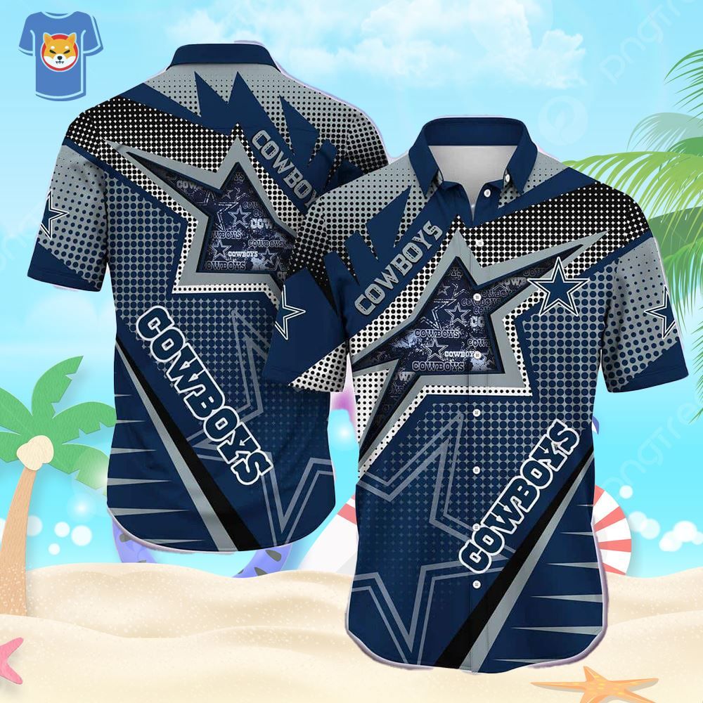 Hawaiian Beach Apparel with Dallas Cowboys Sports Twist