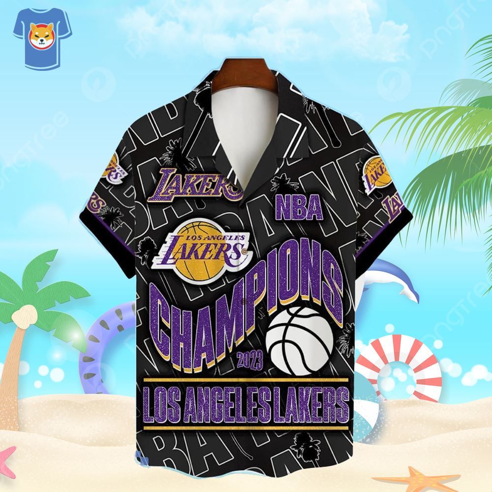Hawaiian Beach Attire Highlighting Los Angeles Lakers NBA Game