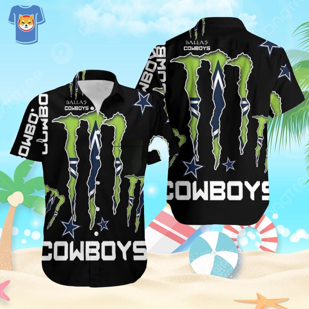 Hawaiian Beach Outfit Inspired by Dallas Cowboys Monster Energy