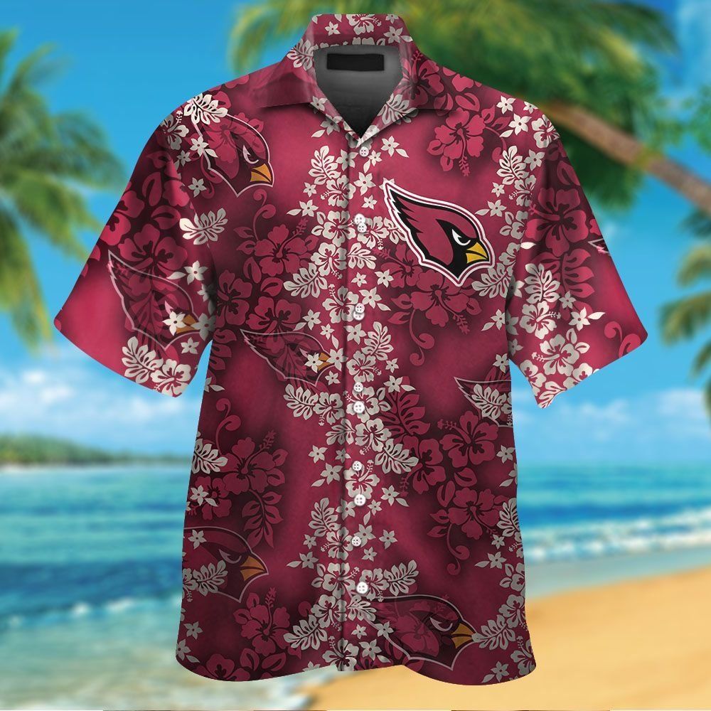 Hawaiian Design Arizona Cardinals Tropical Short Sleeve Elegance Shirt