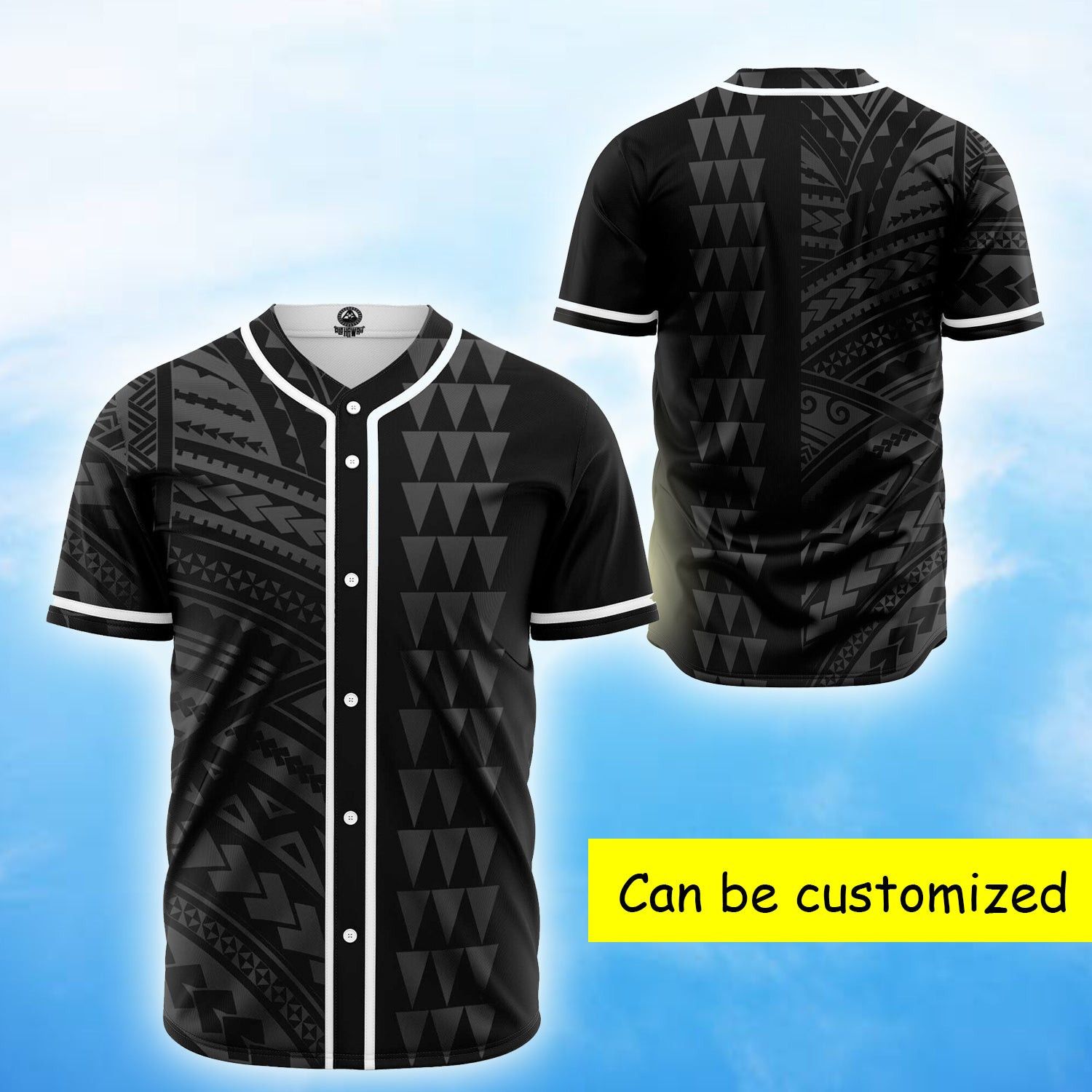 Hawaiian Kakau Grey Polynesian Baseball Tee Jersey Shirts 3D