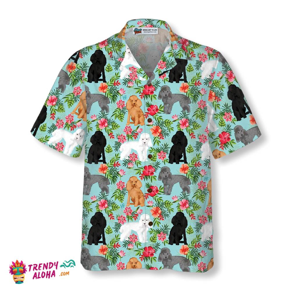 Hawaiian Poodle Shirt For Men Hawaiian Shirt