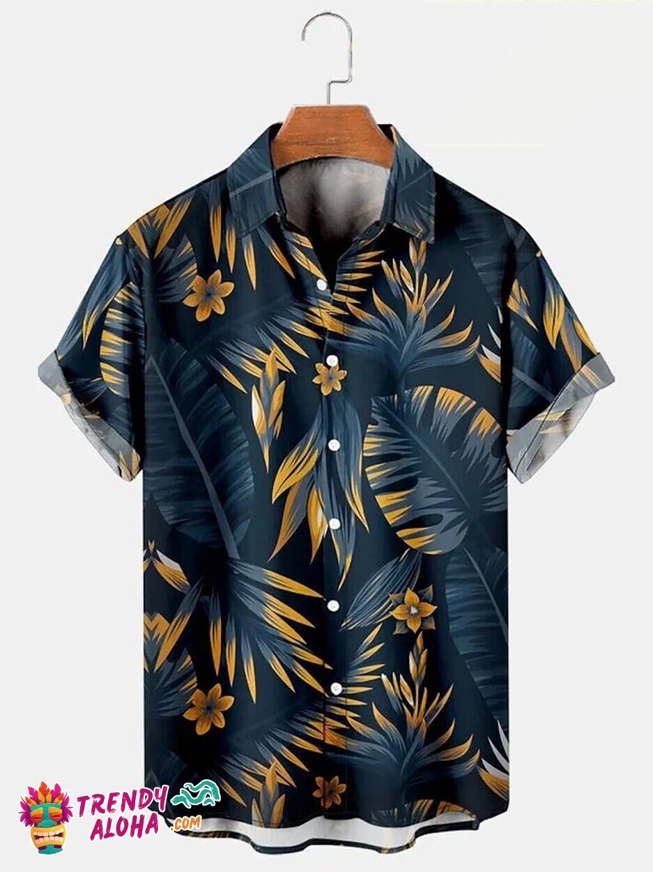 Hawaiian Print Men’s 3D Short Sleeve Beach Casual Holiday Top Tee Shirt