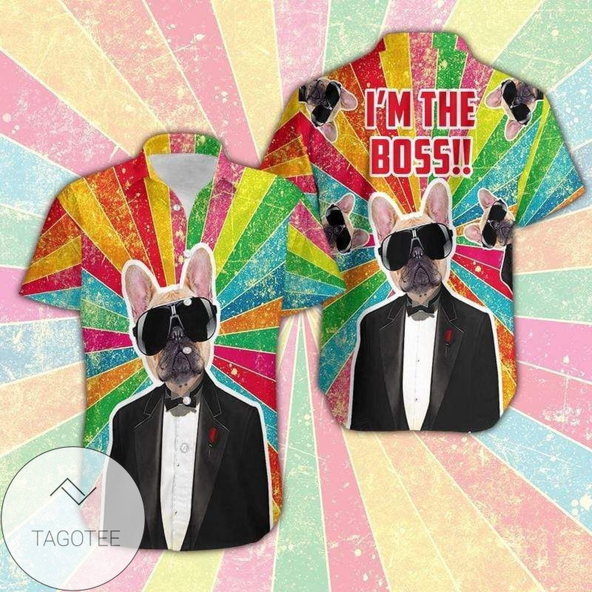 Hawaiian Shirt Elegance Celebrating Im The Boss Frenchie Design Style