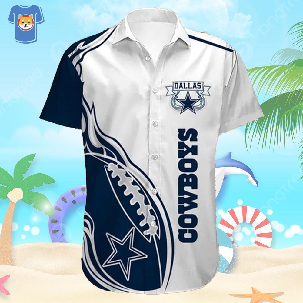 Hawaiian Shirt for Men with Dallas Cowboys Aesthetics