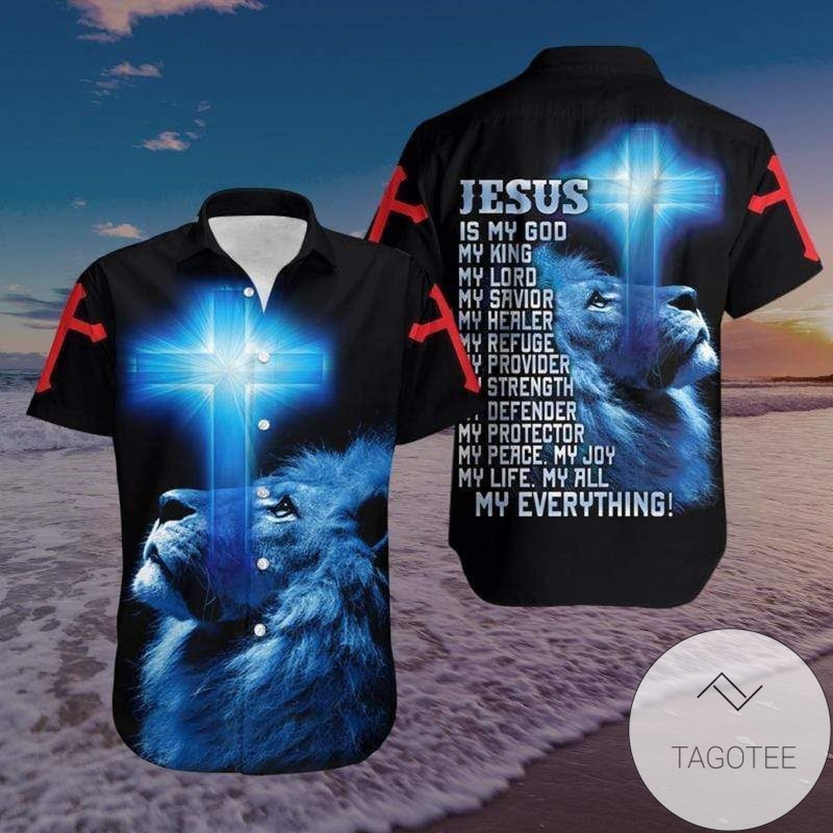 Hawaiian Shirt Lion Design Celebrating Jesus Is My Life Elegance Style