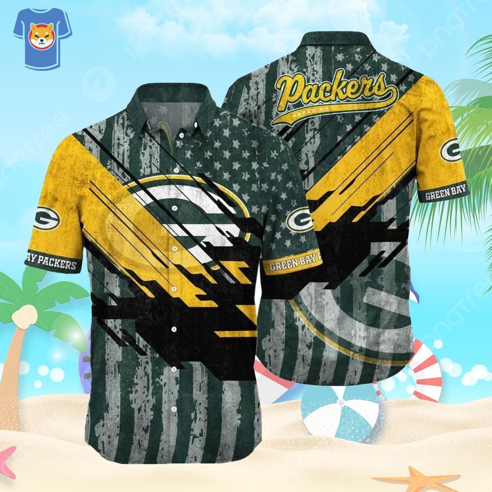 Hawaiian Shirt Representing the NFL Green Bay Packers