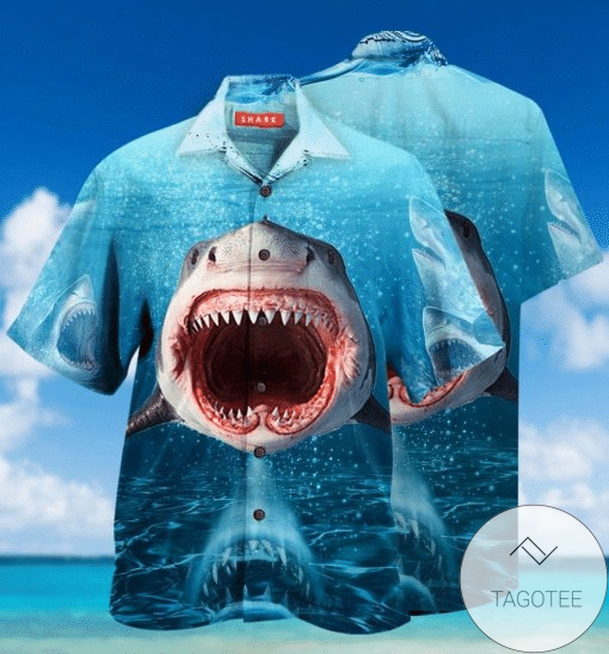 Hawaiian Shirt Shark Design Celebrating Show Me Your Teeth Elegance