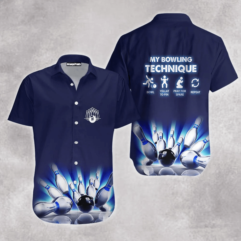Hawaiian Shirt with Bowling Fashion Essence