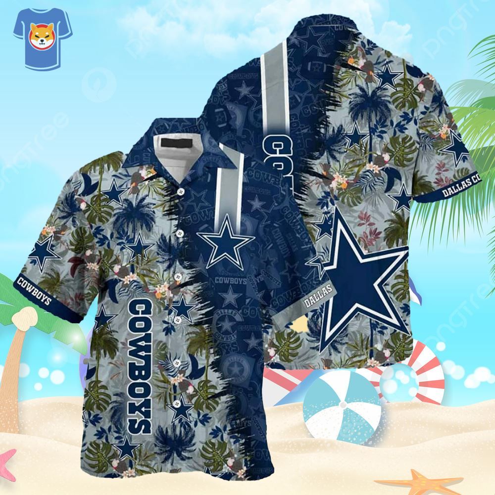 Hawaiian Shirt with Dallas Cowboys Theme Gift for Dads