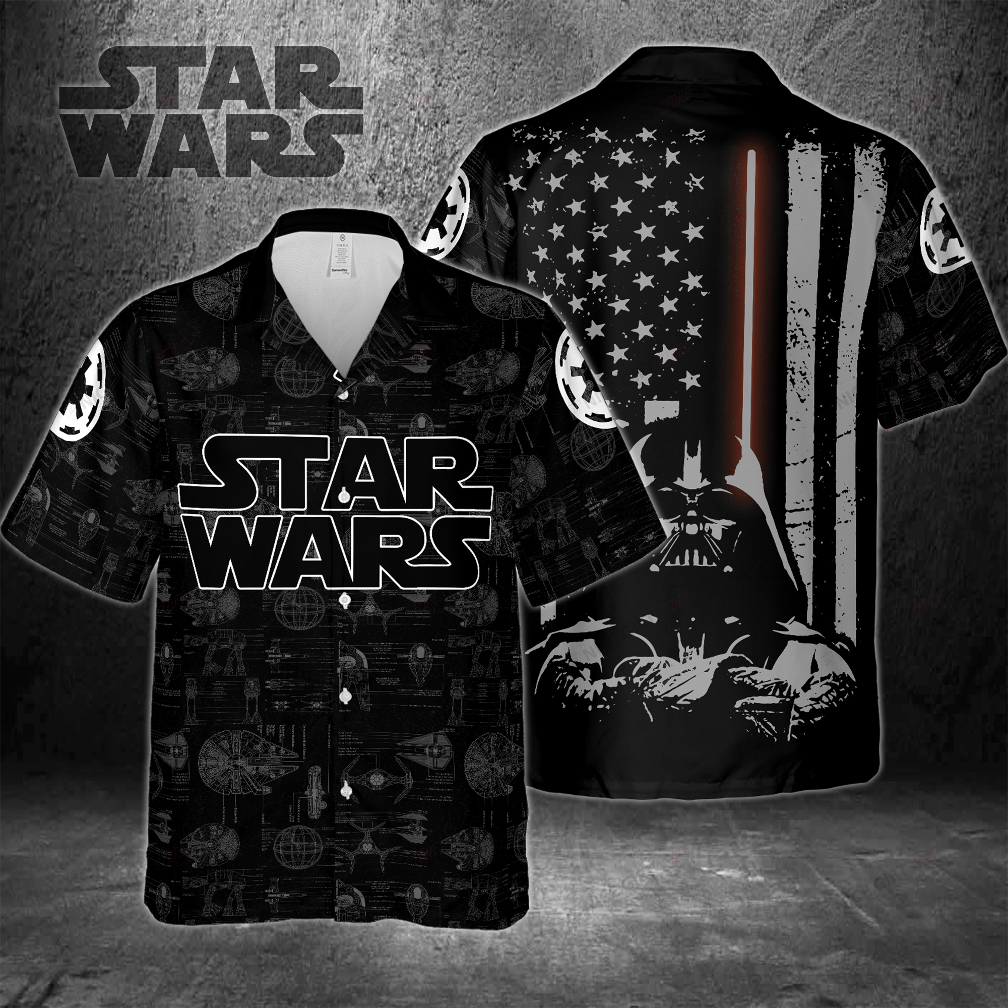 Hawaiian Shirt with Darth Vader Vivid Custom Print