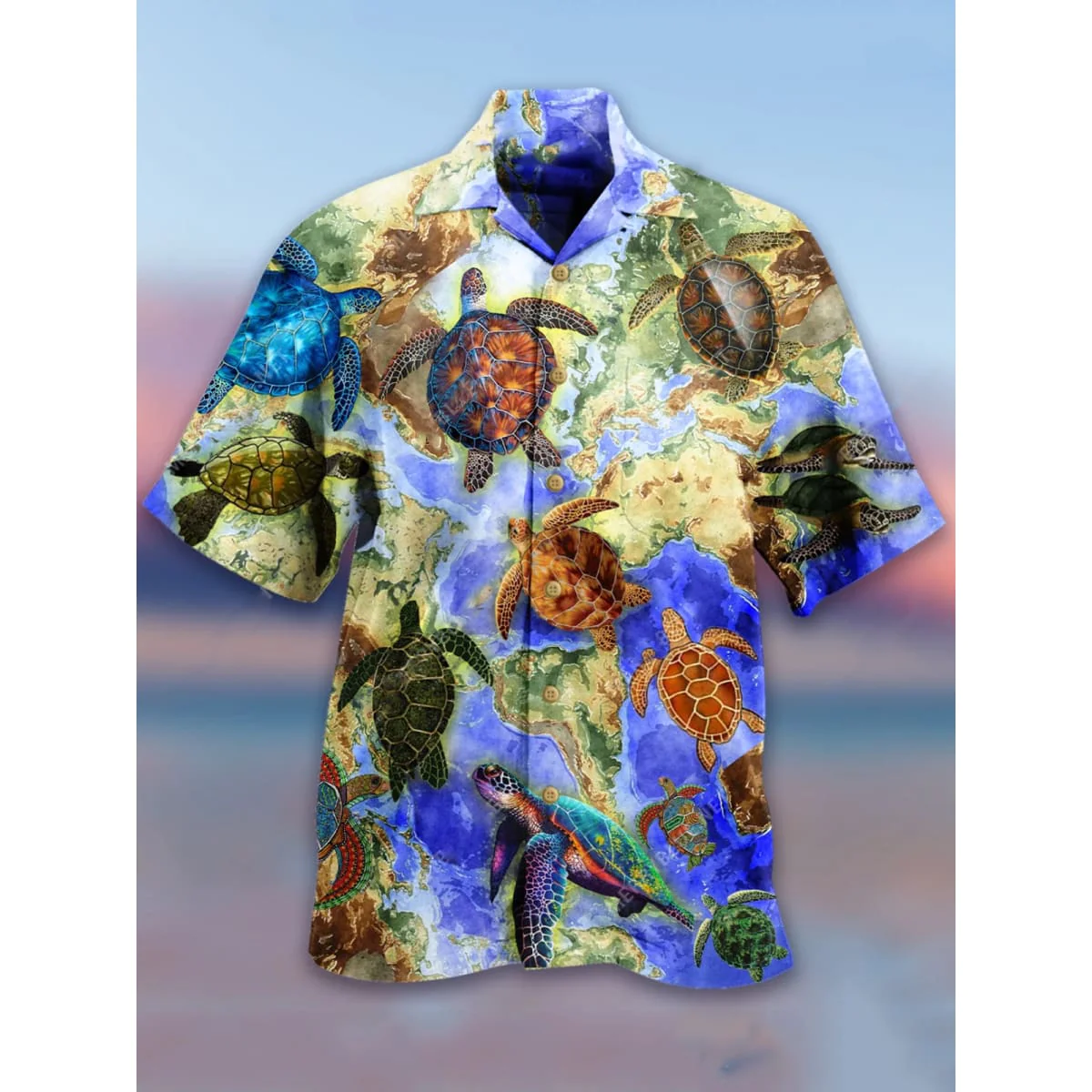 Hawaiian Shirt with Turtles for Turtle Admirers