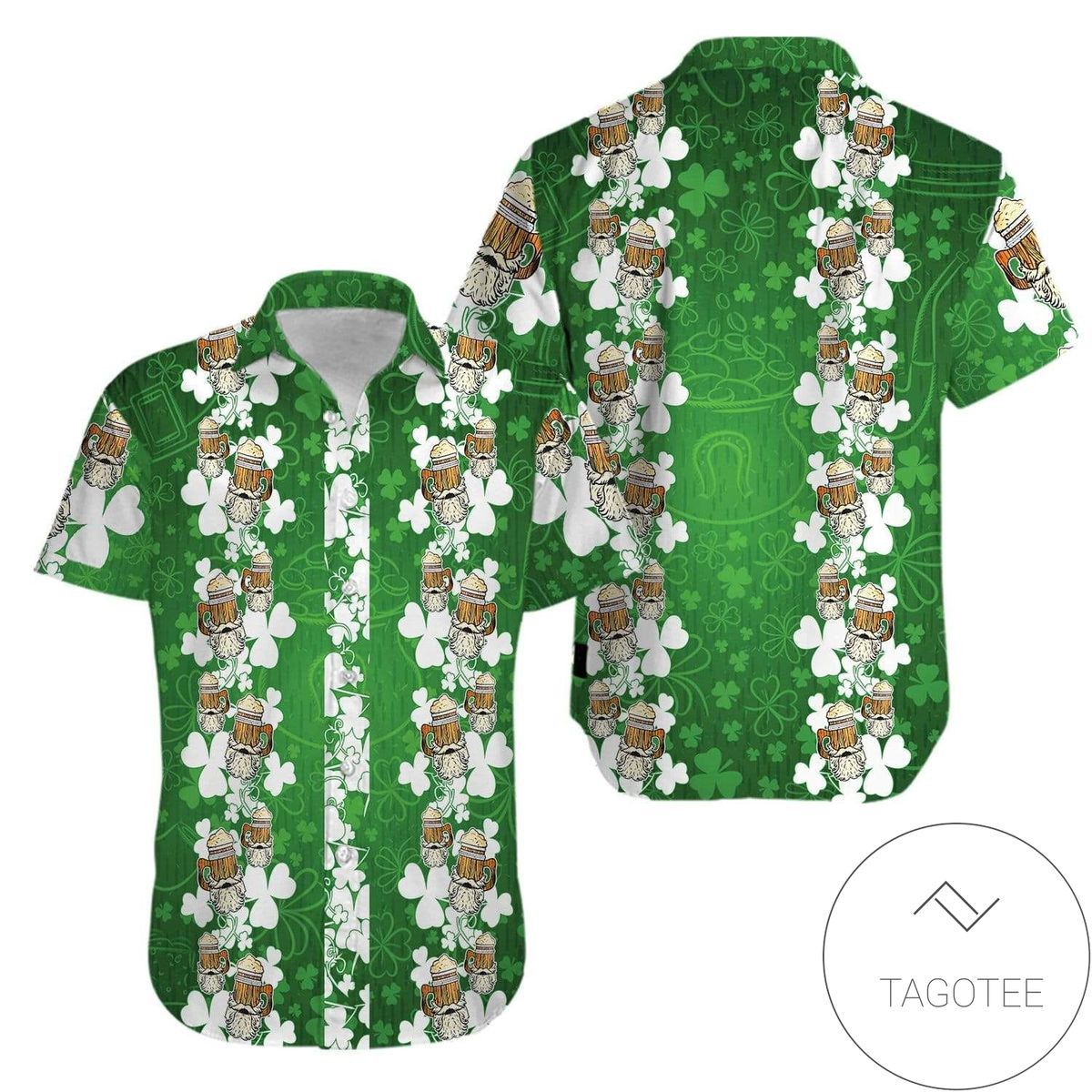 Hawaiian Shirts Beard Beer Shamrock Happy St Patricks Day