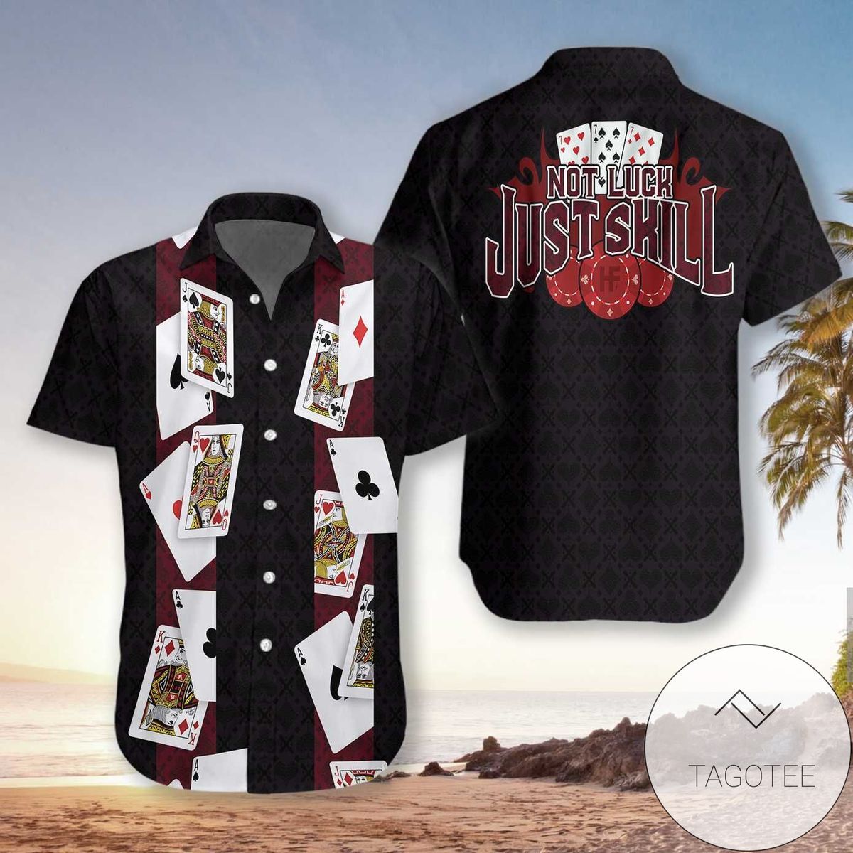 Hawaiian Shirts Blackjack Not Luck Just Skill