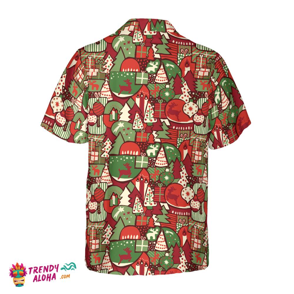 Hawaiian Shirts, Christmas Gift Pattern Shirt Short Sleeve, Christmas Shirt Idea Gift For Men And Women