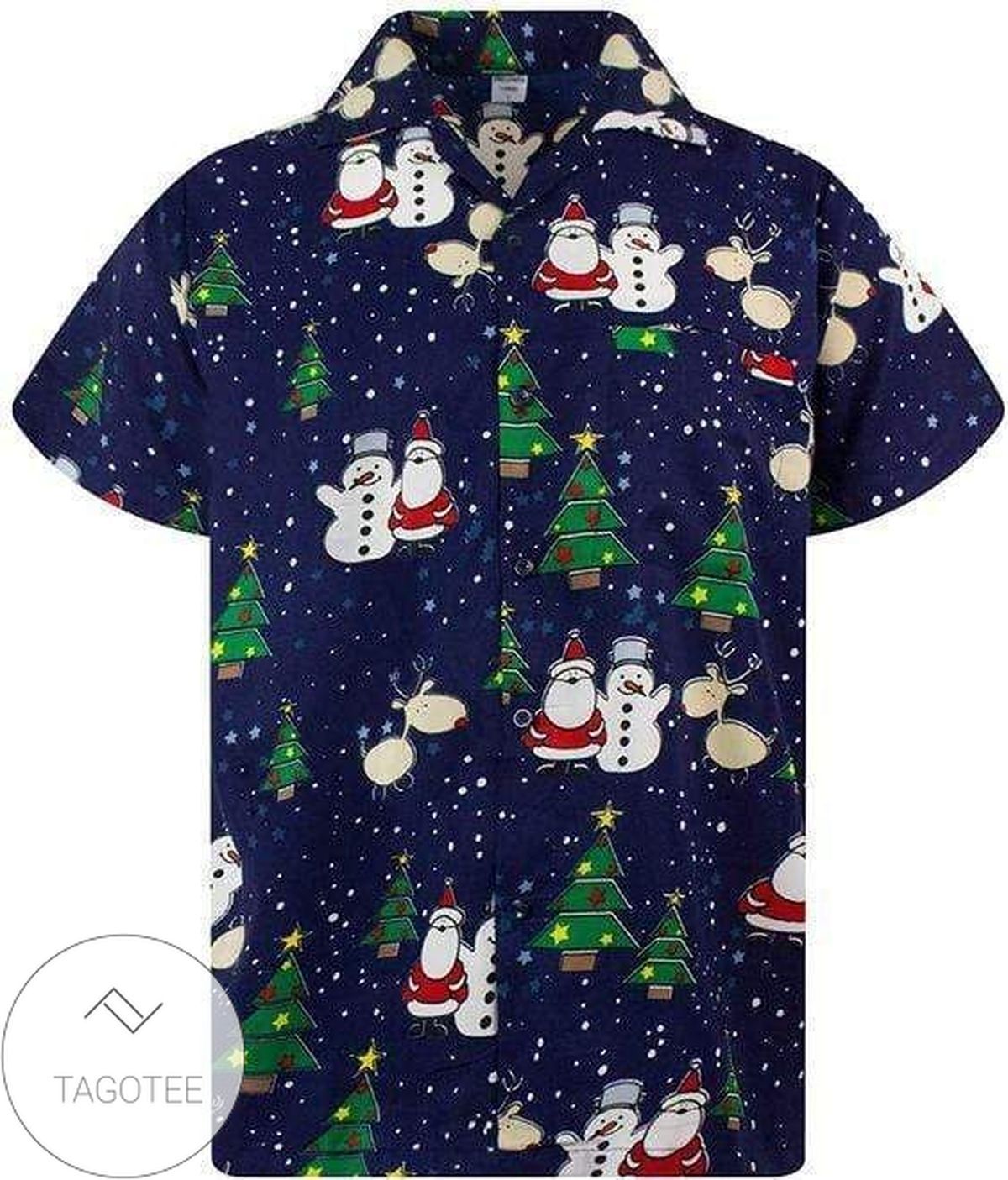 Hawaiian Shirts Funky Santa And Snowman Christmas