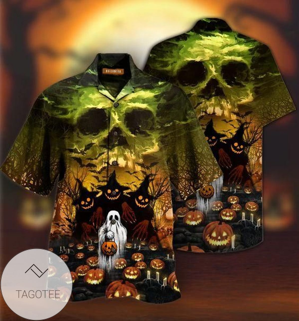 Hawaiian Shirts Halloween Ghost Just Want To Have Fun