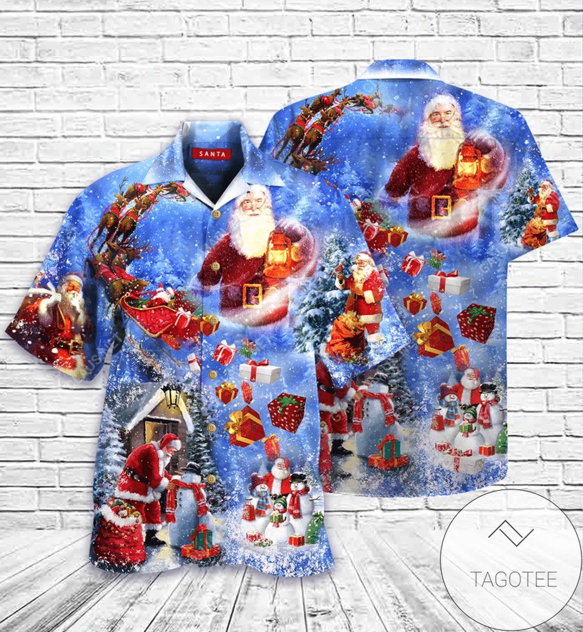 Hawaiian Shirts Santa Claus Is Coming To Town Christmas