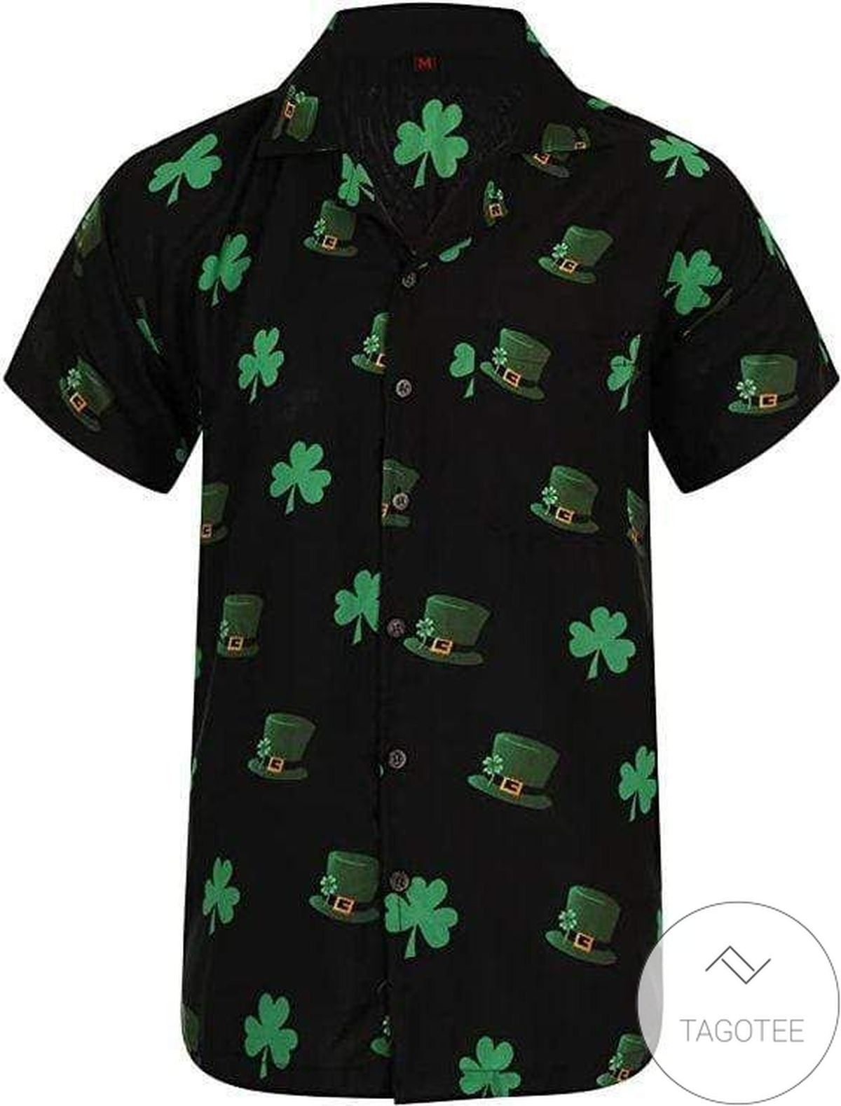 Hawaiian Shirts St Patricks Day Iris Clover Leaf