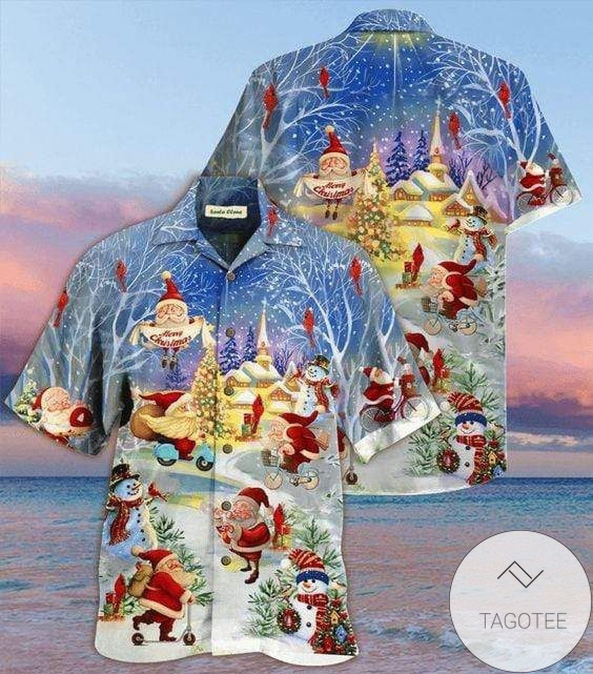 Hawaiian Shirts Stay Cool Santa Claus Christmas