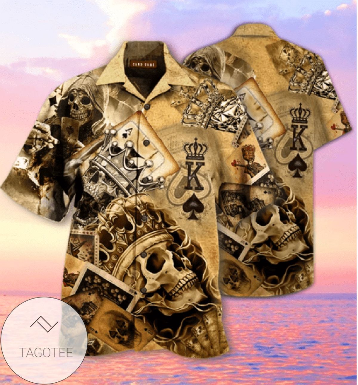 Hawaiian Unisex Shirts Skull Crown And King Chess Hawaiian Shirt