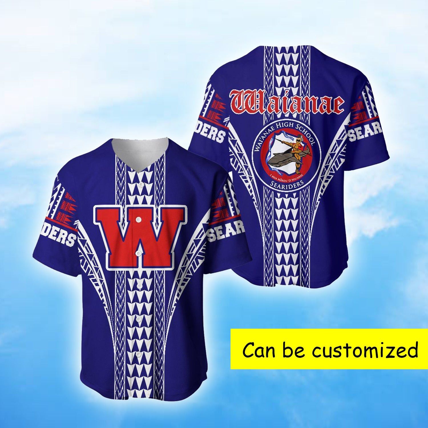 Hawaiian Waianae Polynesian Baseball Tee Jersey Shirts 3D