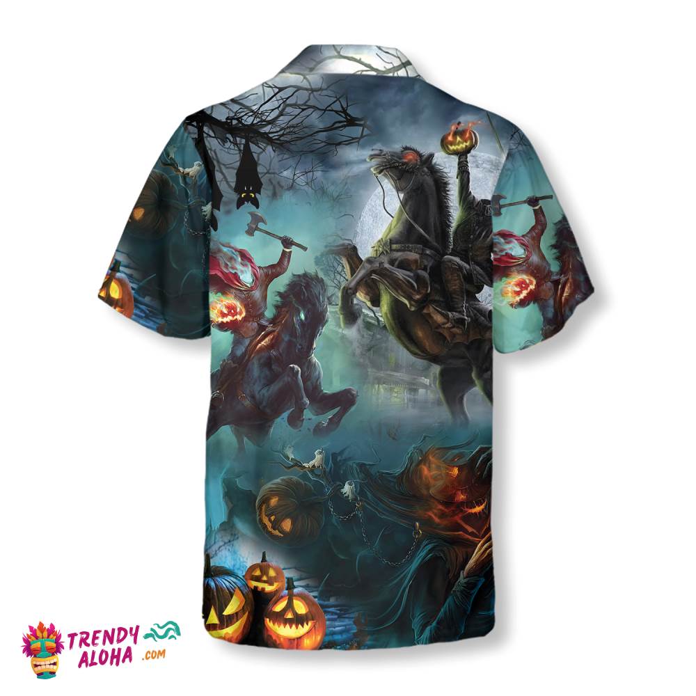 Headless Horseman Halloween Shirt For Men Hawaiian Shirt