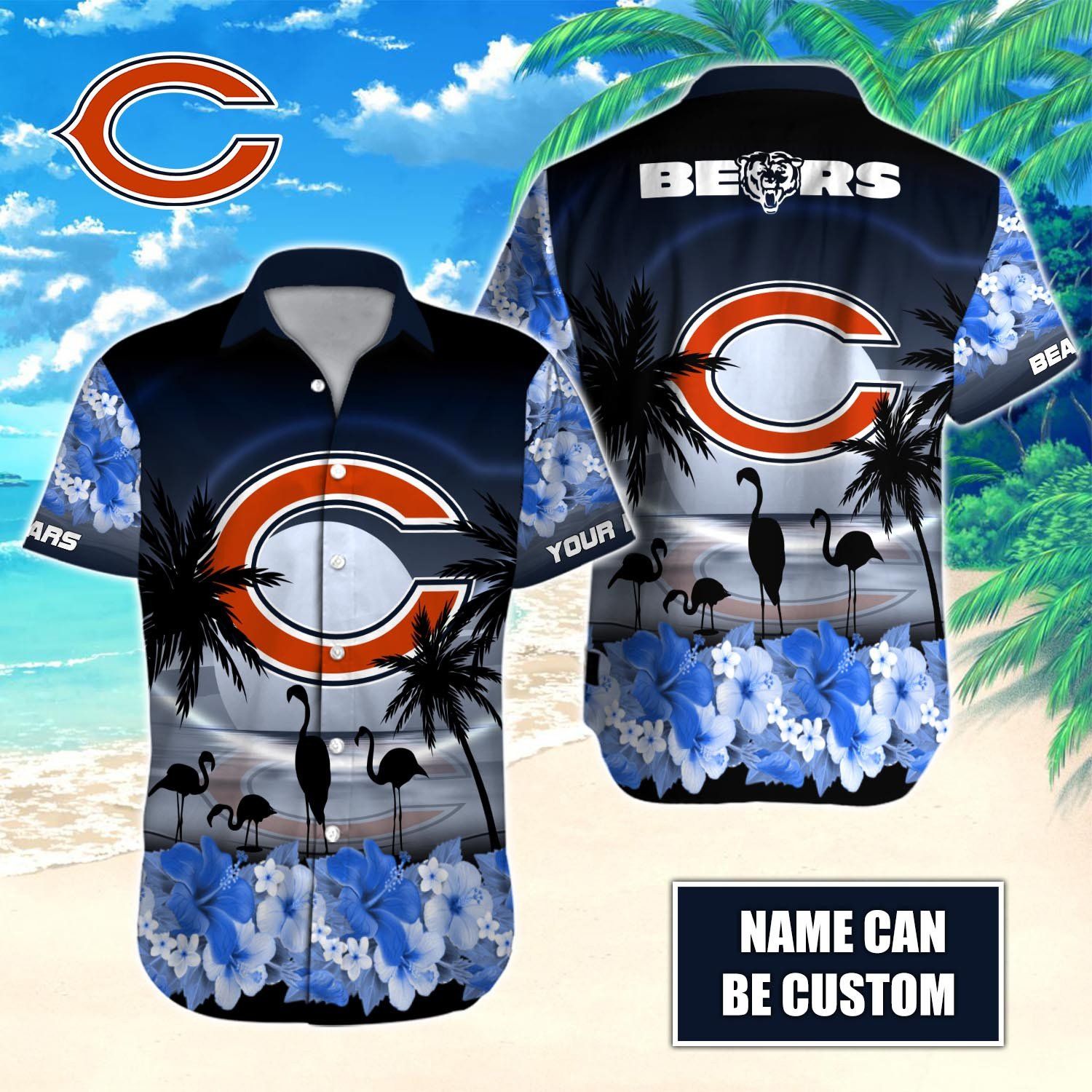 Heart of Chicago Bears Echoed in Hawaiian Custom Design