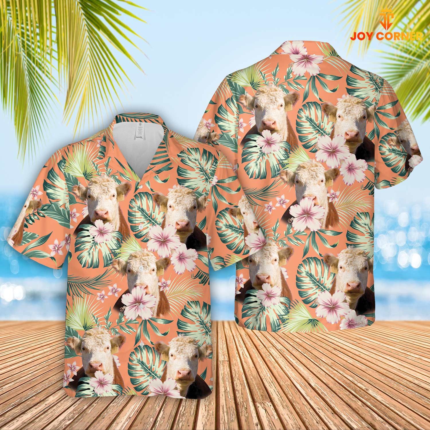 Hereford Summertime Floral Embrace Farm Hawaiian Shirt Stylish Design