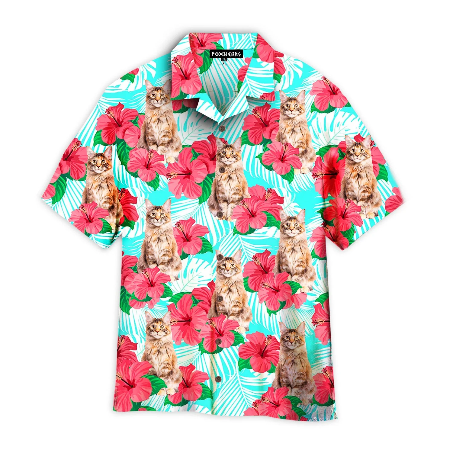 Hibicus Floral Pattern Hawaiian Shirt For Aloha Shirt