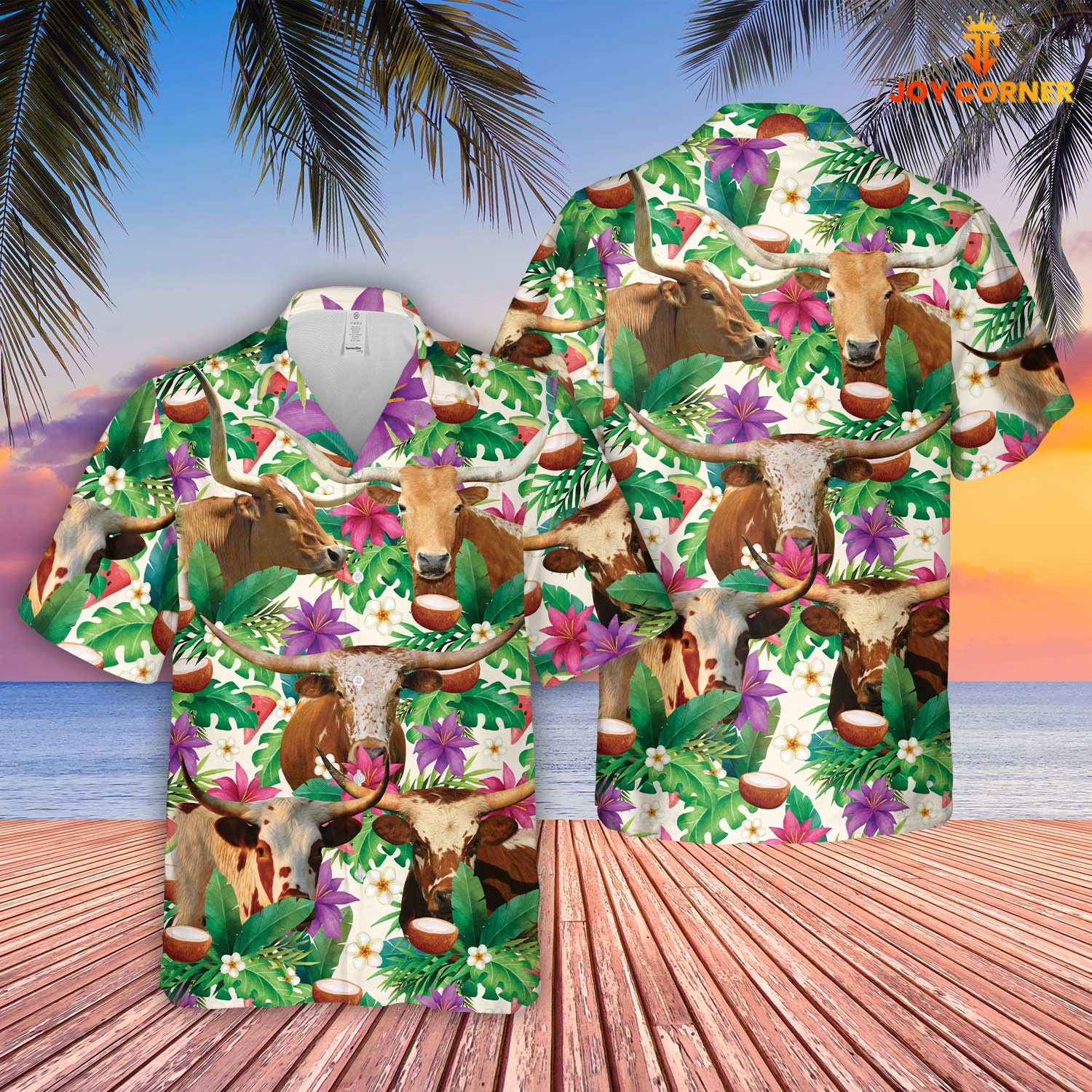 Highland Breed Hawaiian Shirt Highlighting Hibicus Floral 3D Print Quality