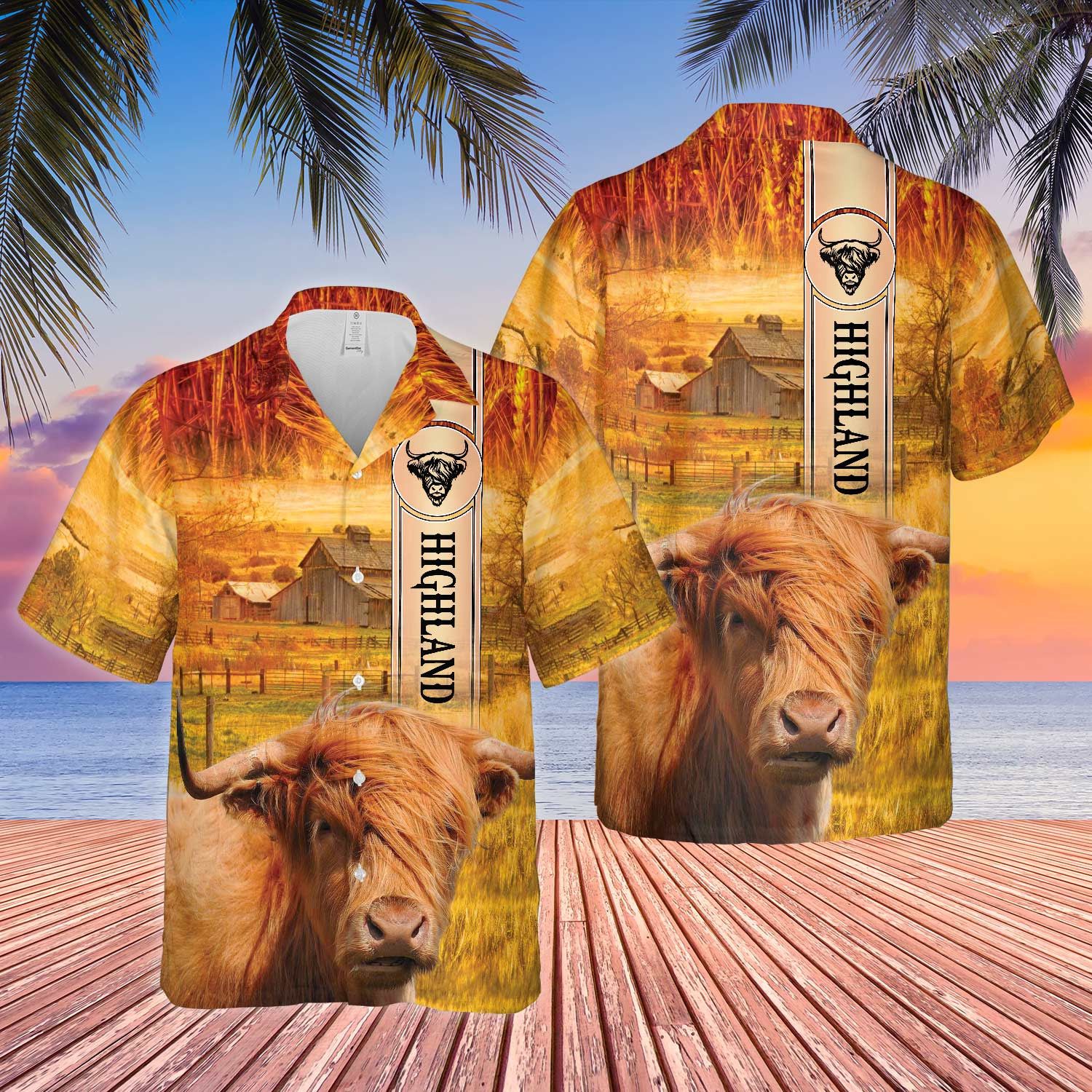 Highland Cattle Breed All Printed 3D Trendy Hawaiian Shirt, Cow Trendy Hawaiian Shirt, Summer Gifts For Men And Women