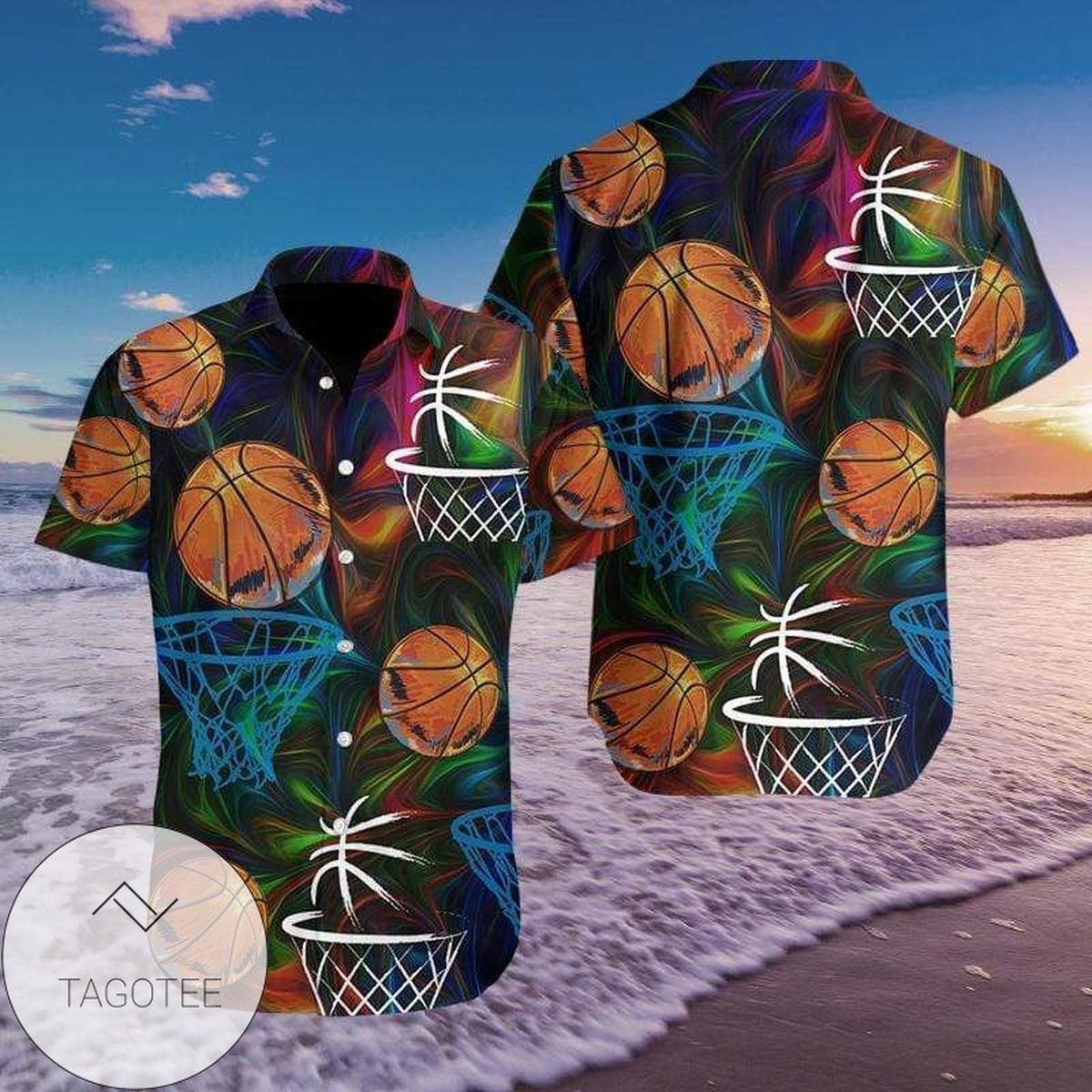 HigQuality Basketball Colorful Light Hawaiian Shirts
