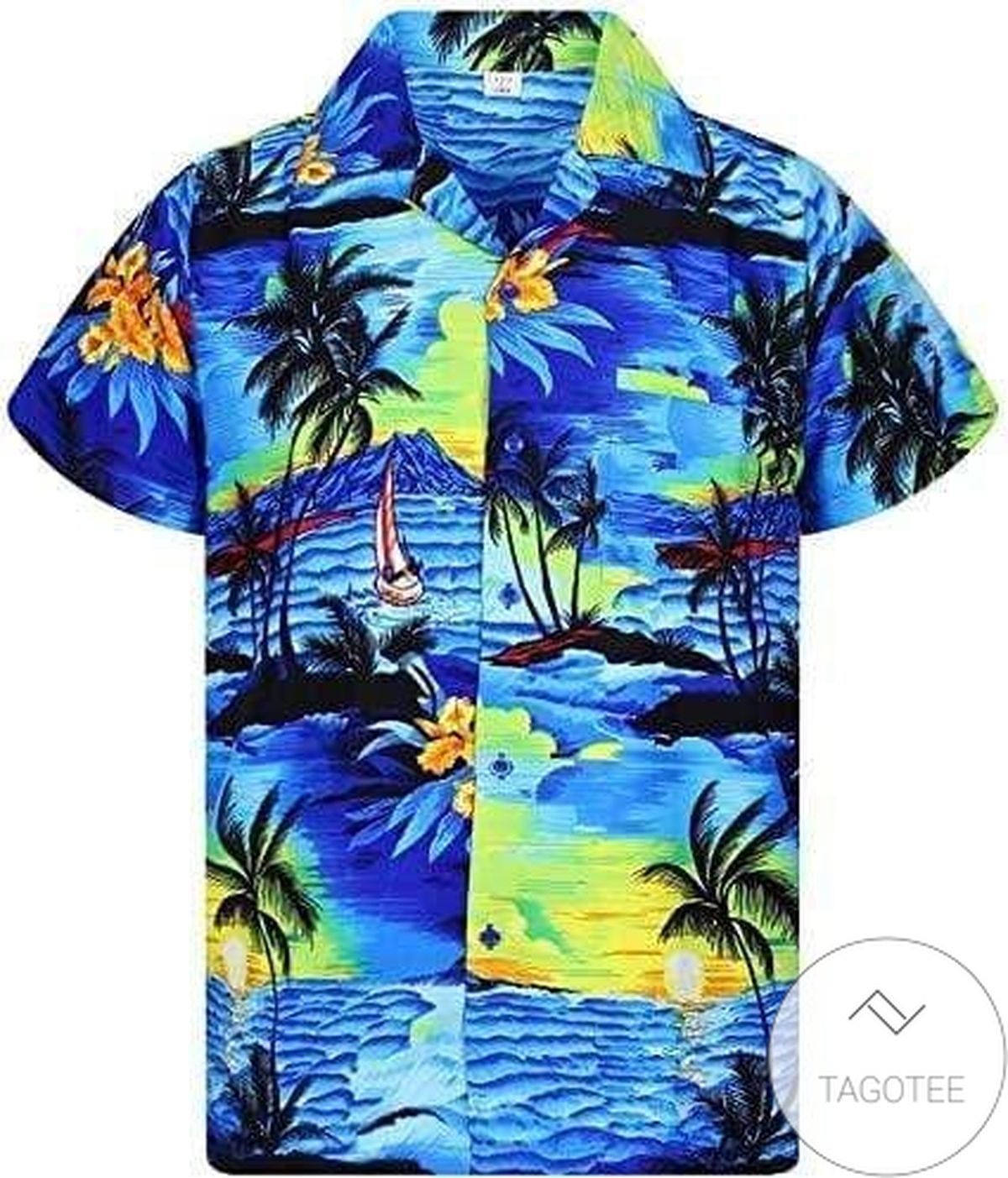 HigQuality BeacBlue Beautiful Funky Hawaiian Shirts
