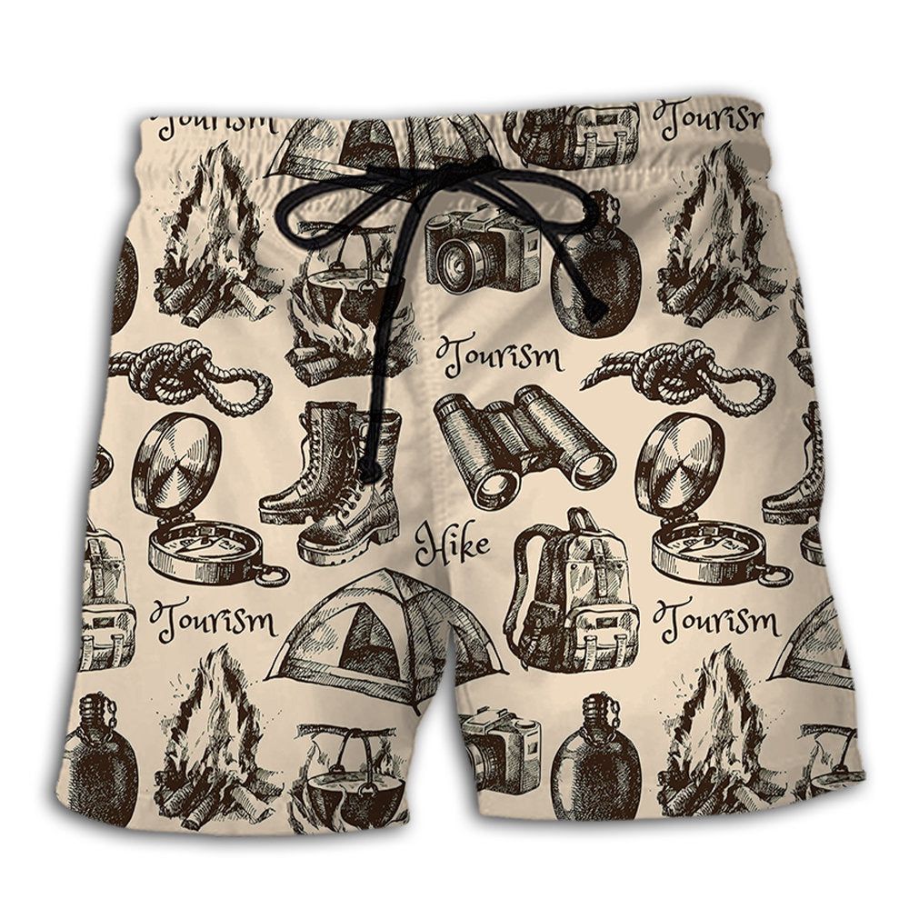 Hiking Gear Vintage Style Trendy Aloha Hawaiian Beach Shorts Hiking Gear Vintage Style Trendy Aloha Hawaiian Beach Shorts