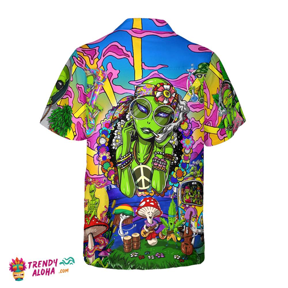 Hippie Alien Hawaiian Shirt