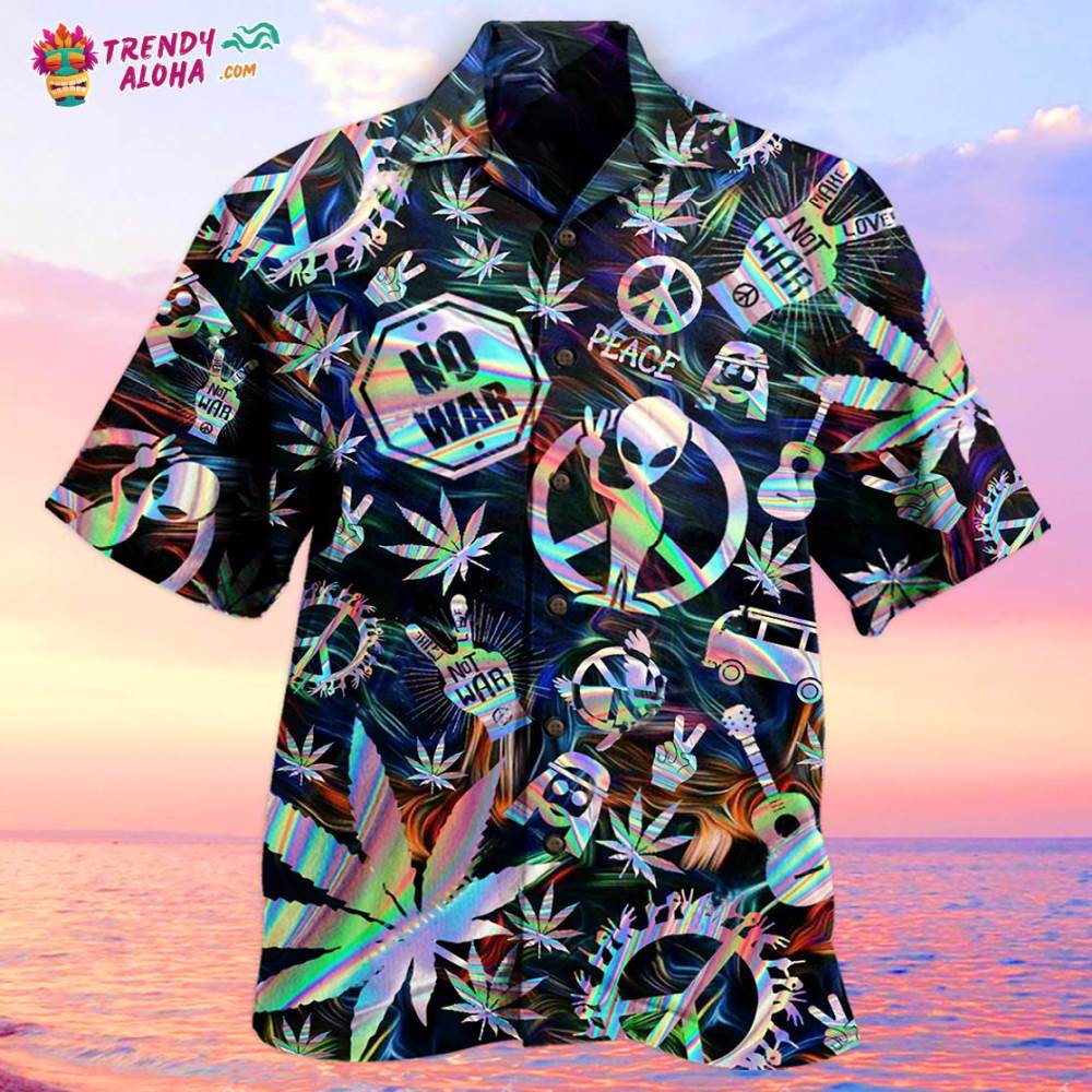 Hippie Alien Peace Life Hawaiian Shirt – Trendy Aloha