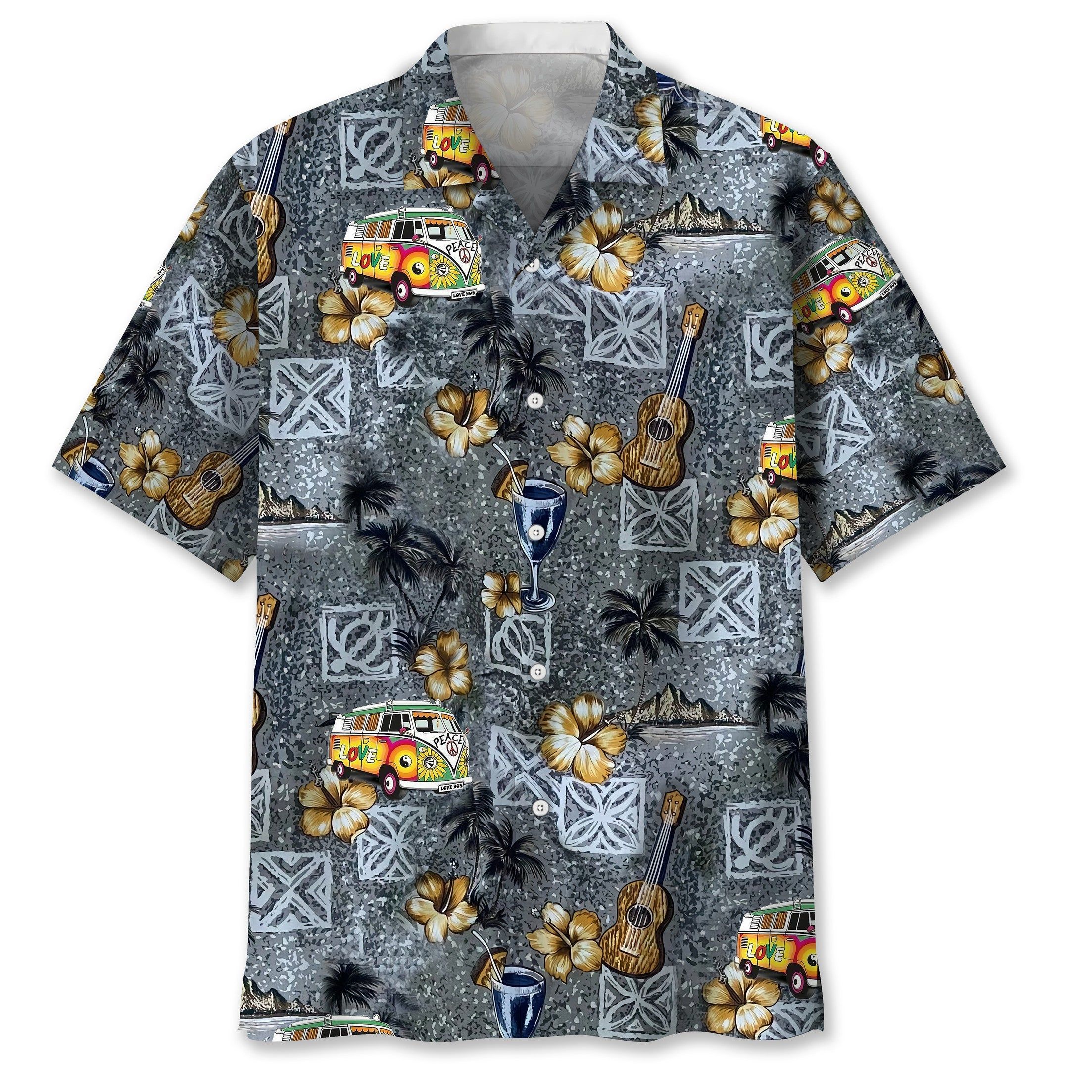 Hippie Beach Trendy Hawaiian Shirt
