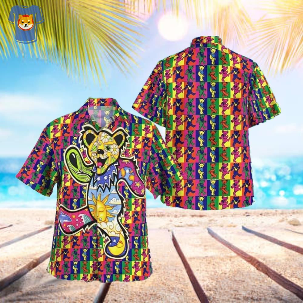 Hippie Bears Grateful Dead Hawaiian Tee Shirt