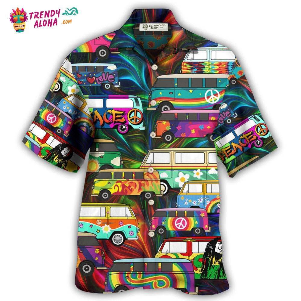 Hippie Bus Colorful Style Hawaiian Shirt – Trendy Aloha Hippie Bus Colorful Style Hawaiian Shirt – Trendy Aloha