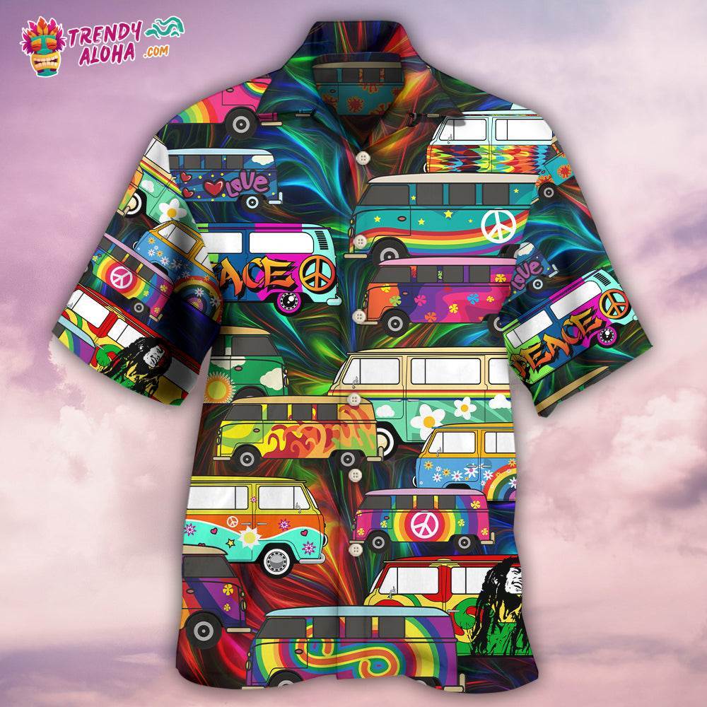 Hippie Bus Colorful Style Hawaiian Shirt – Trendy Aloha