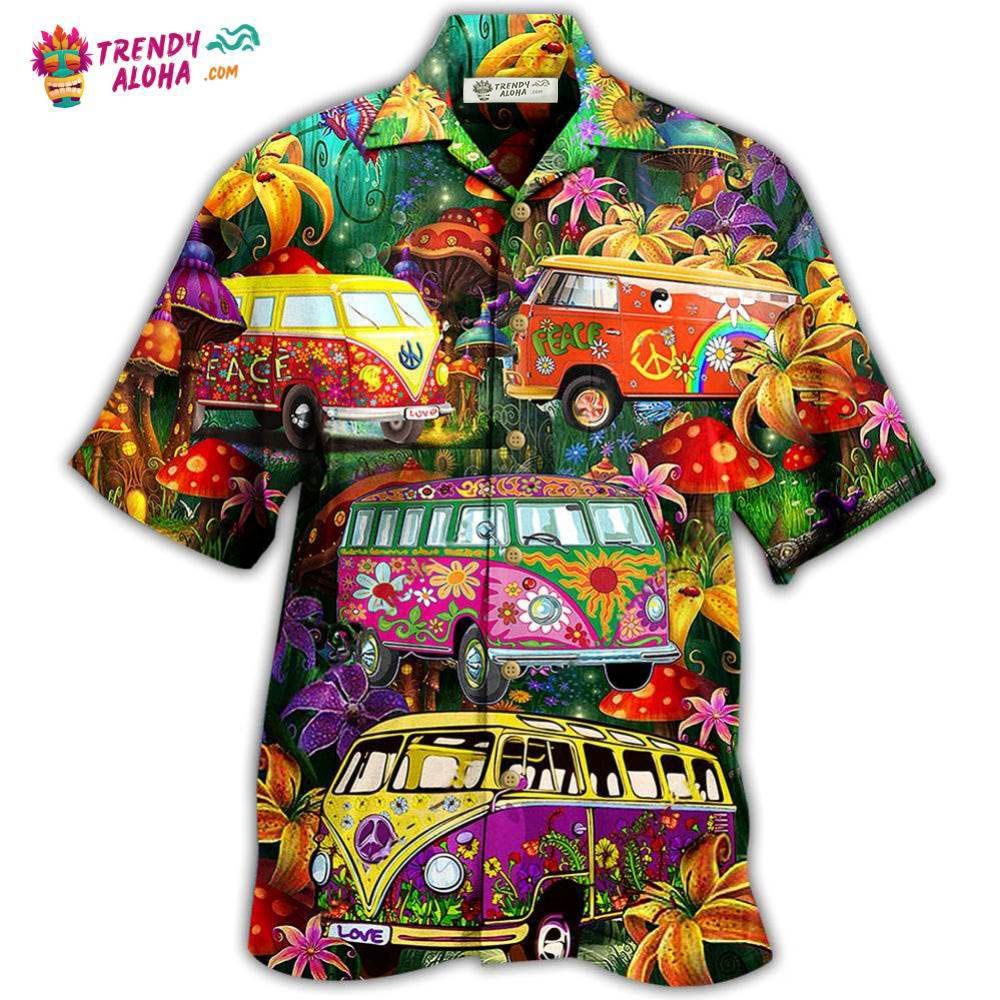 Hippie Bus Peace Life Colorful Style Hawaiian Shirt – Trendy Aloha Hippie Bus Peace Life Colorful Style Hawaiian Shirt – Trendy Aloha